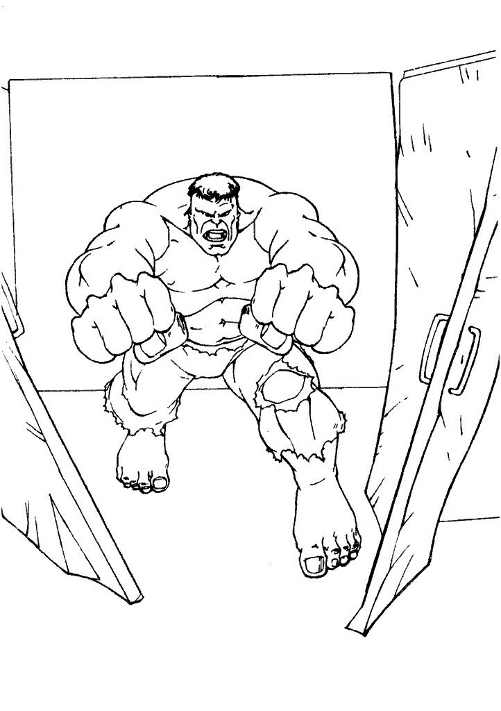 hulk para colorir