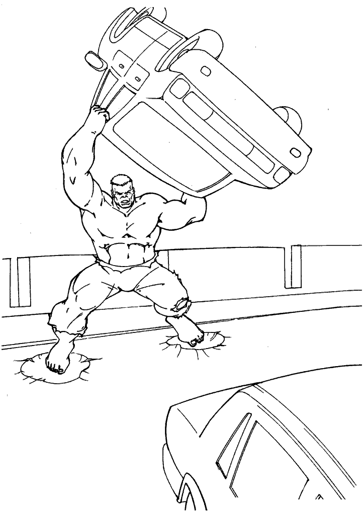 hulk para colorir