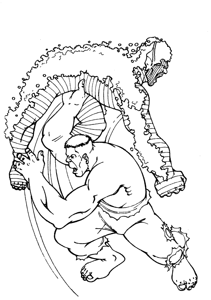 hulk para colorir