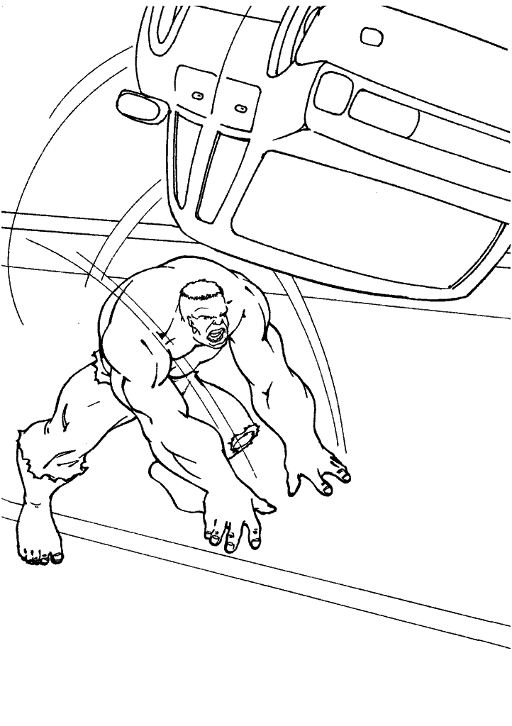 hulk para colorir