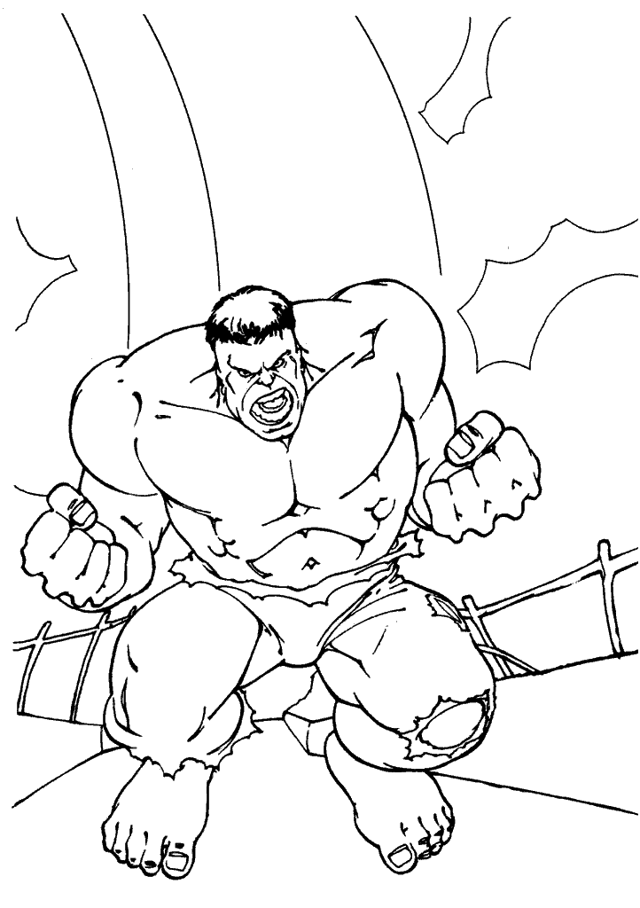 hulk para colorir