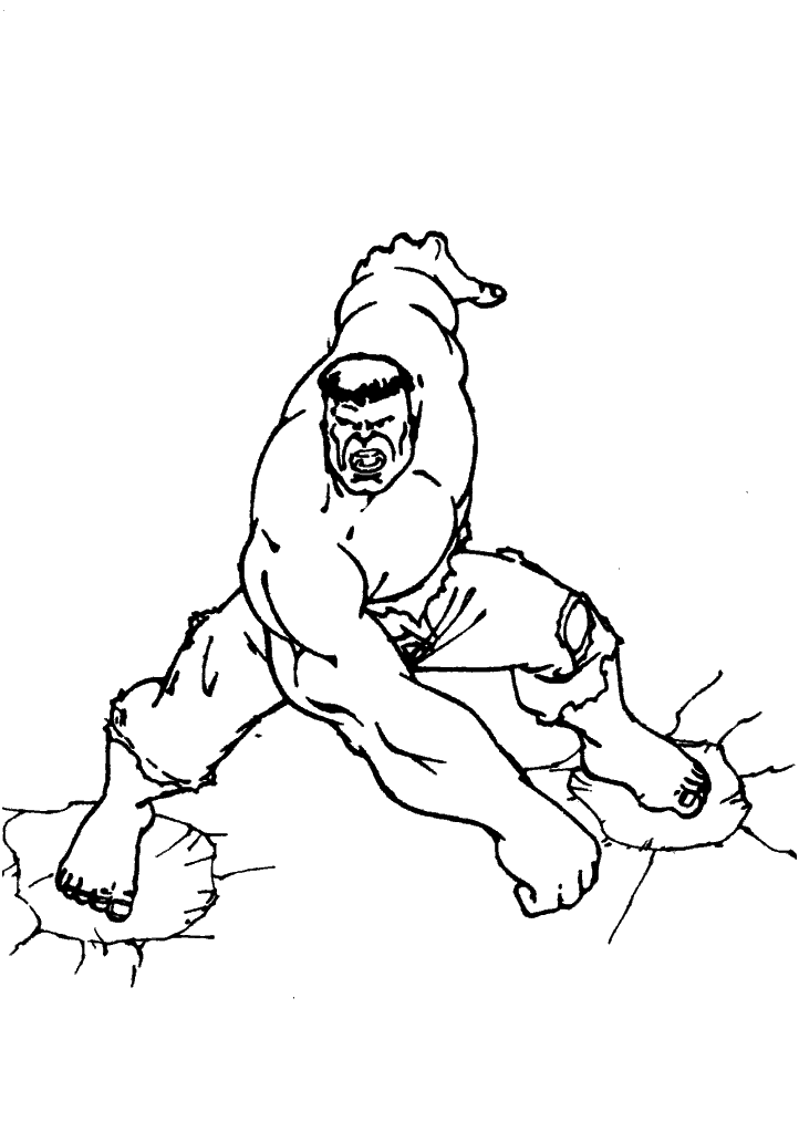 hulk para colorir