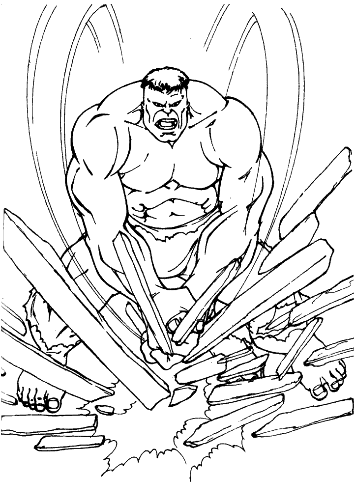 hulk para colorir