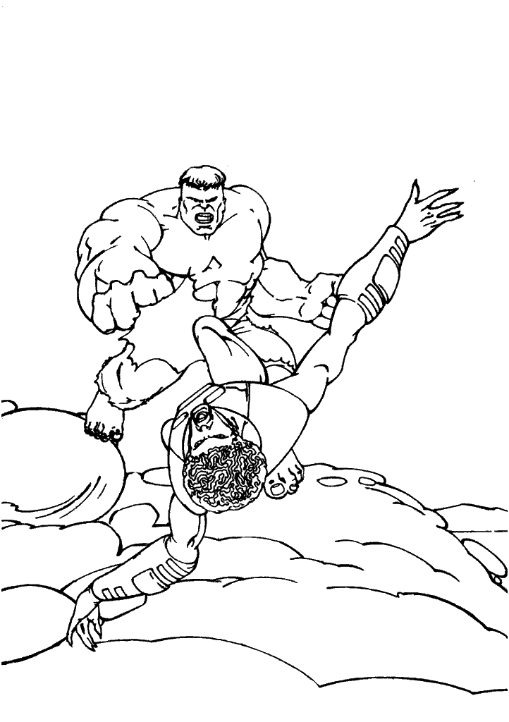 hulk para colorir