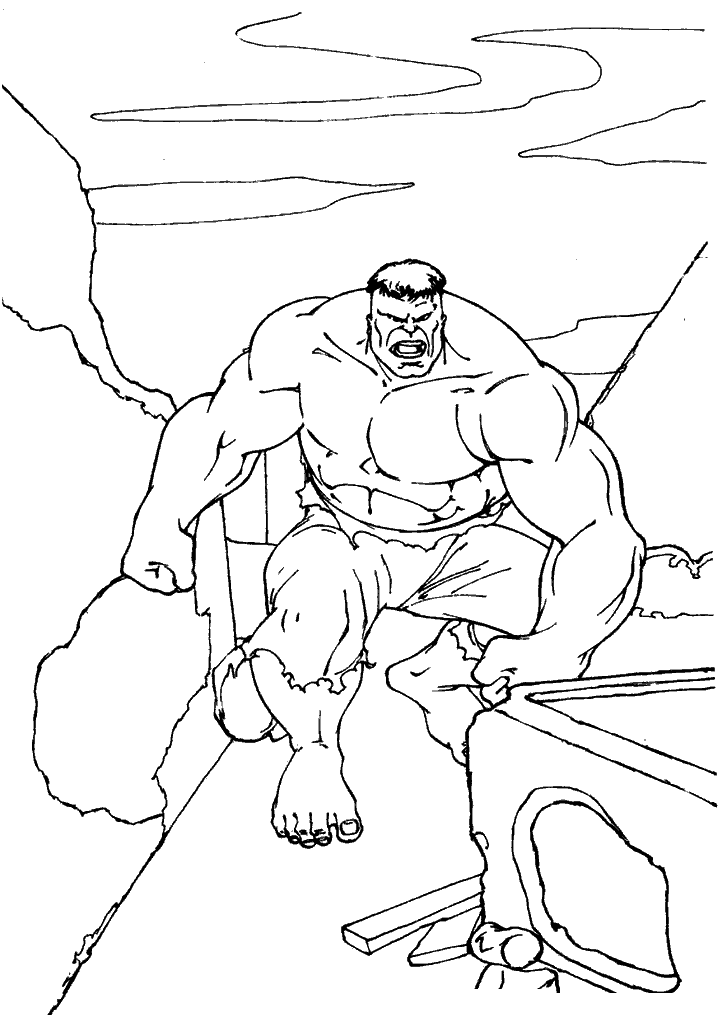 hulk para colorir