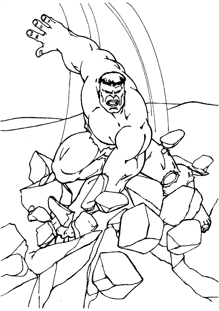 hulk para colorir