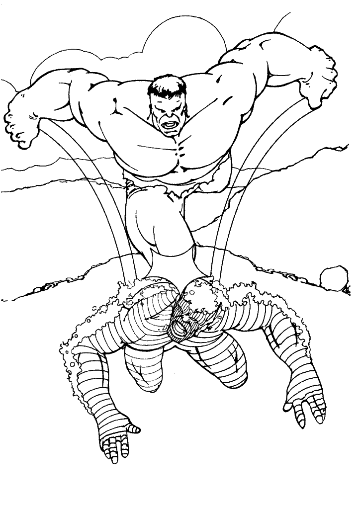 hulk para colorir