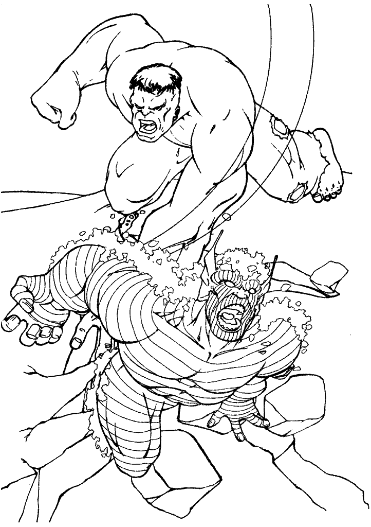 hulk para colorir