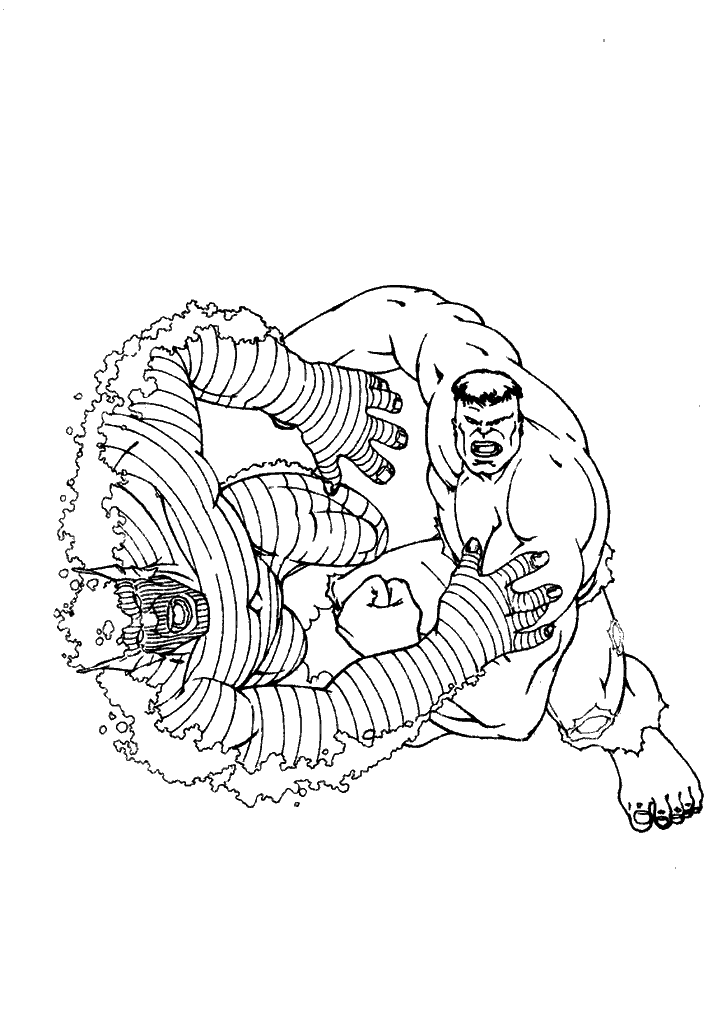 hulk para colorir