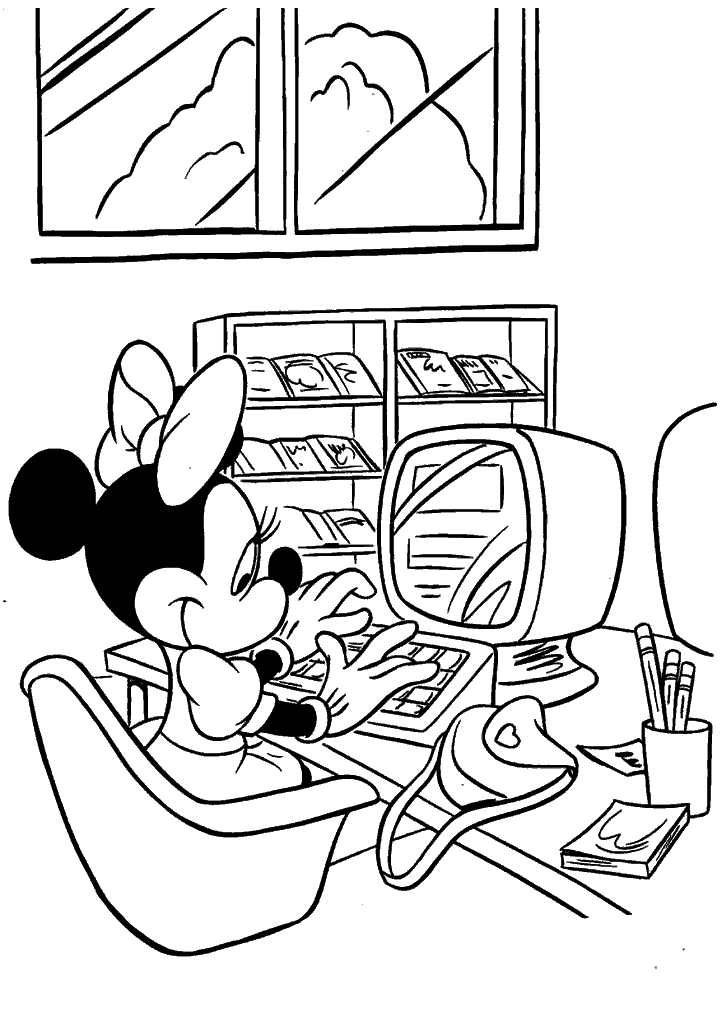 minnie para colorir