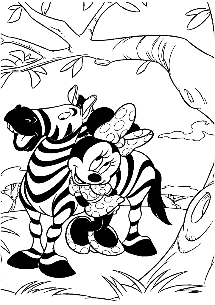 minnie para colorir