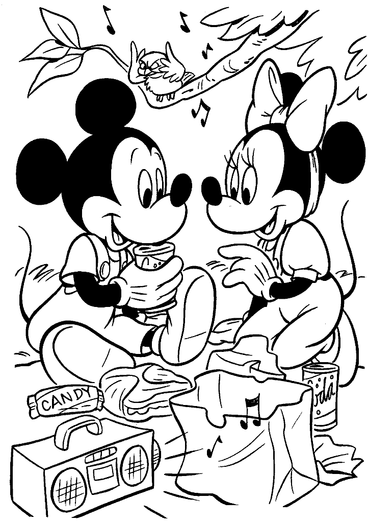 minnie para colorir