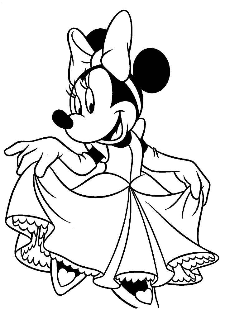 minnie para colorir