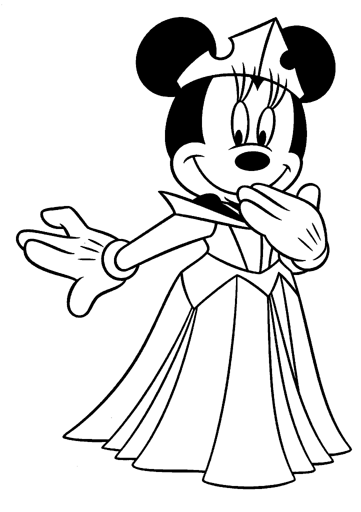 minnie para colorir