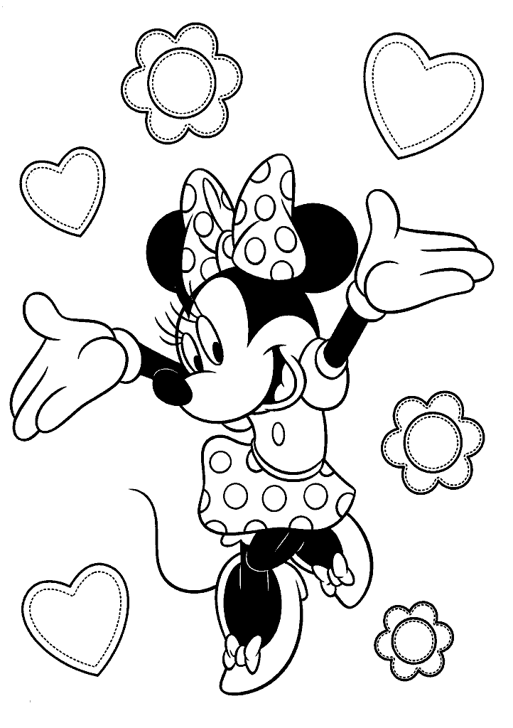 minnie para colorir