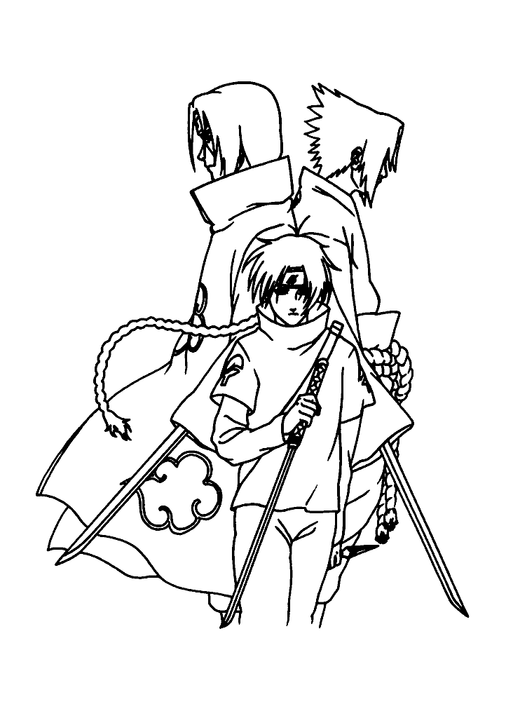 naruto para colorir