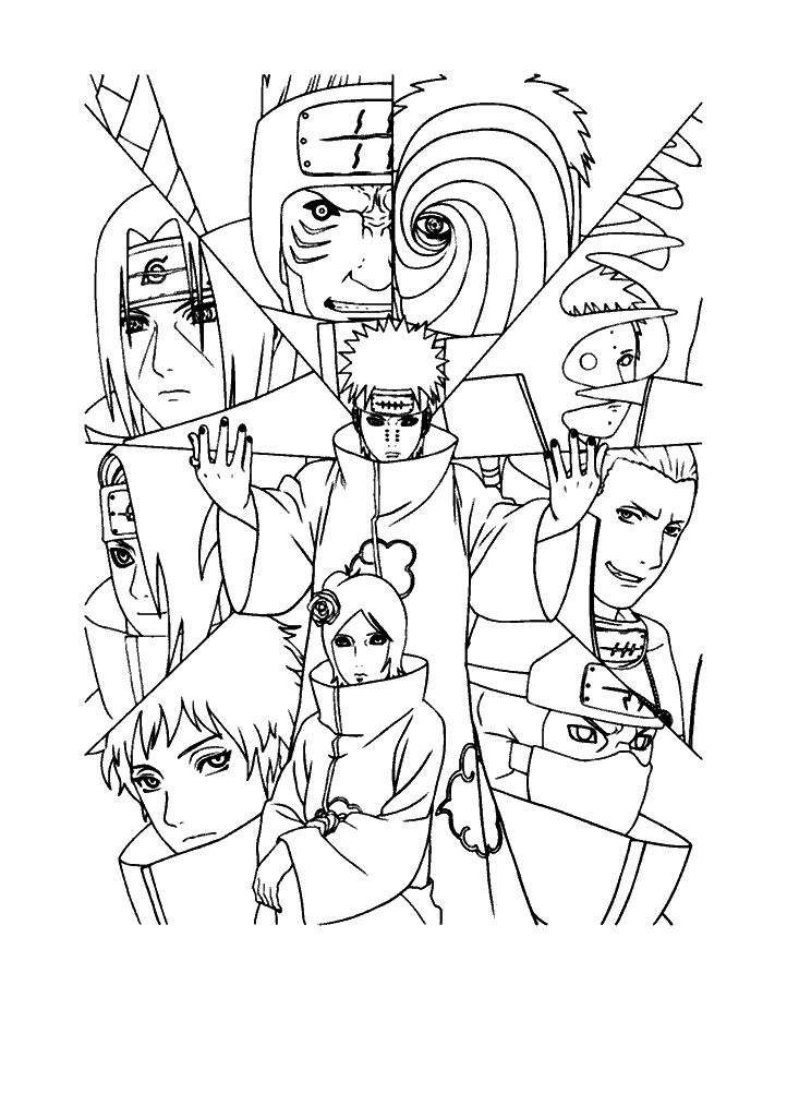 naruto para colorir