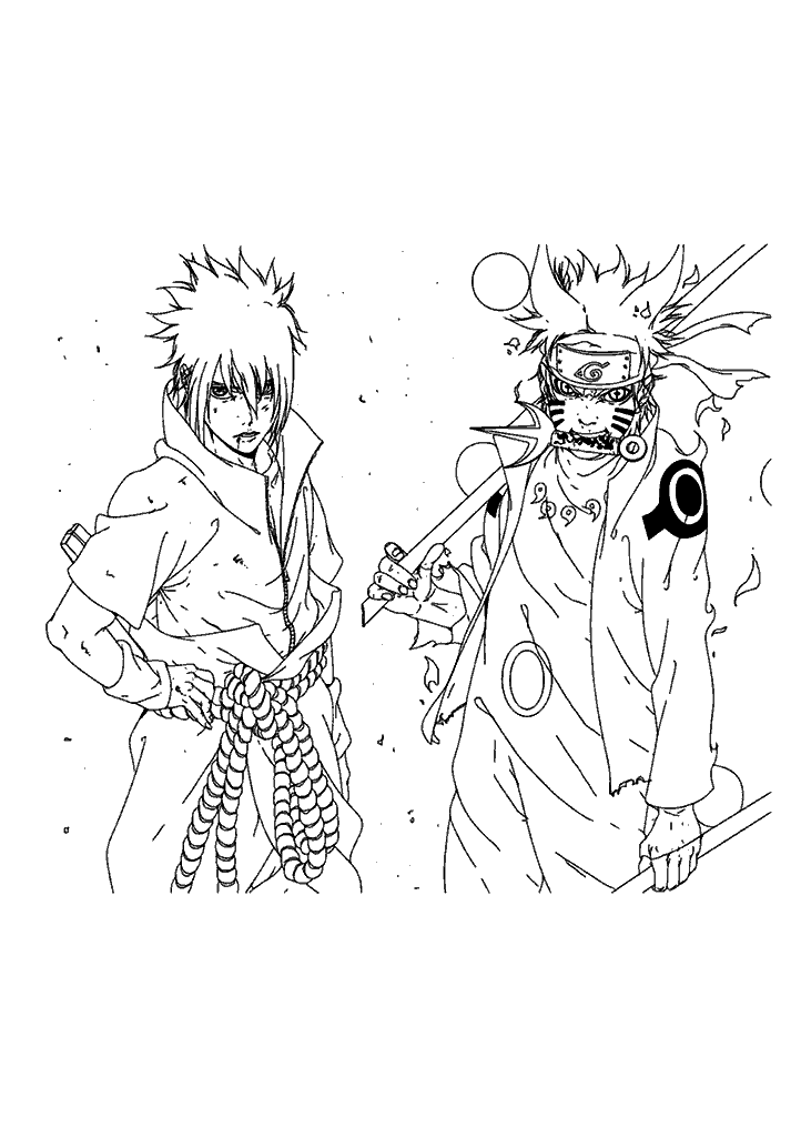 naruto para colorir