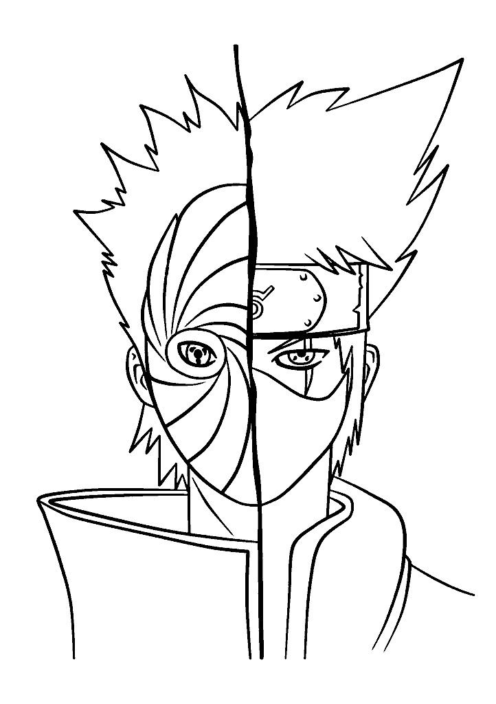 kakashi desenho para colorir