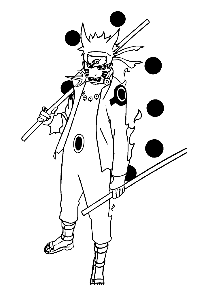 naruto para colorir