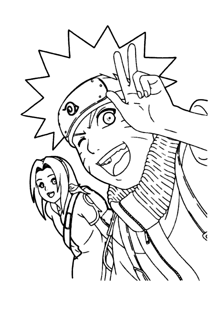 naruto para colorir
