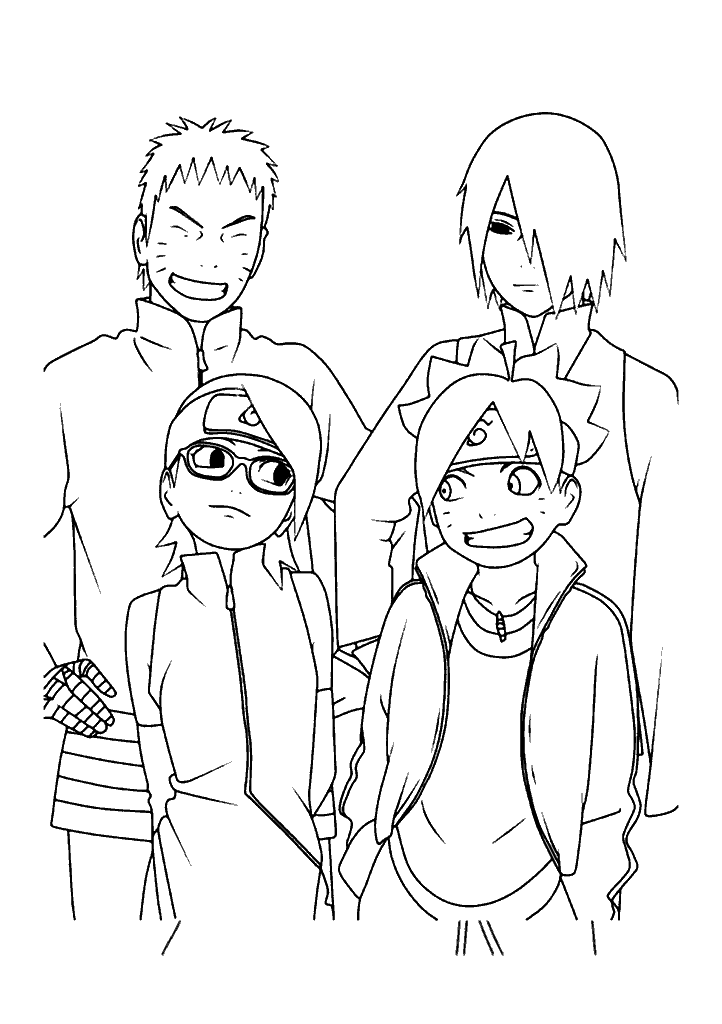 desenho para colorir boruto