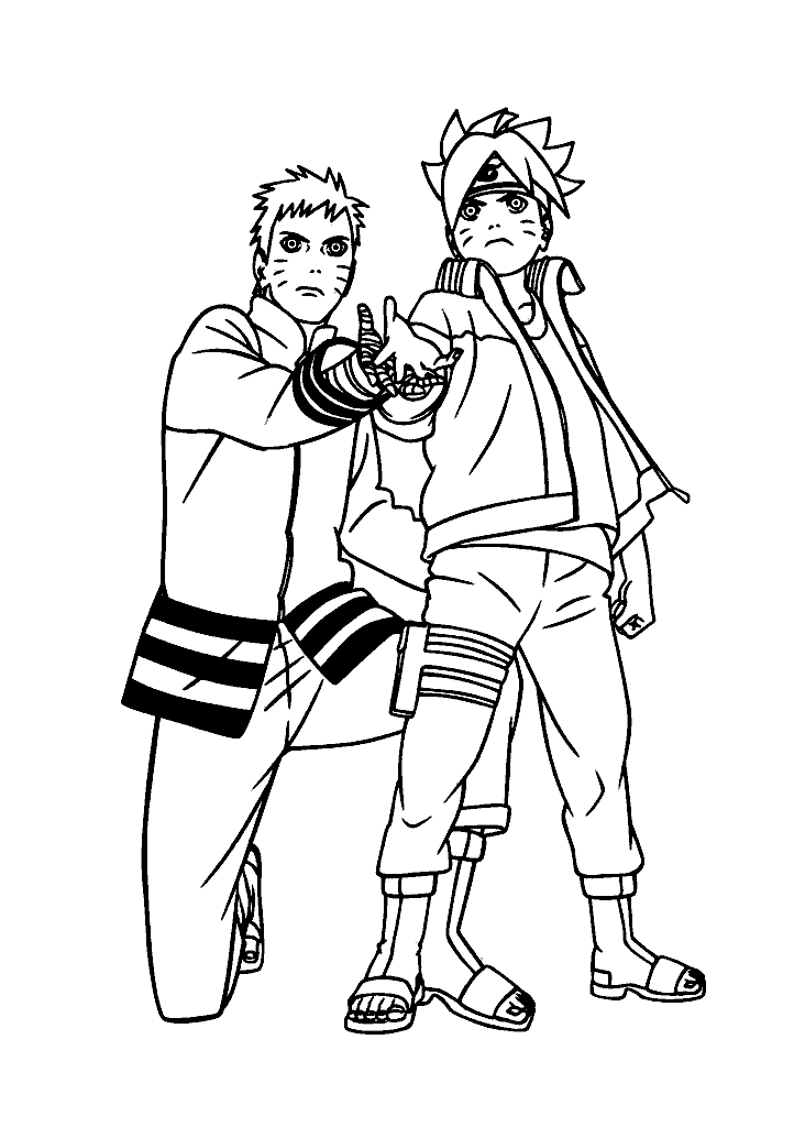 desenho para colorir boruto