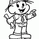 turma da monica para colorir