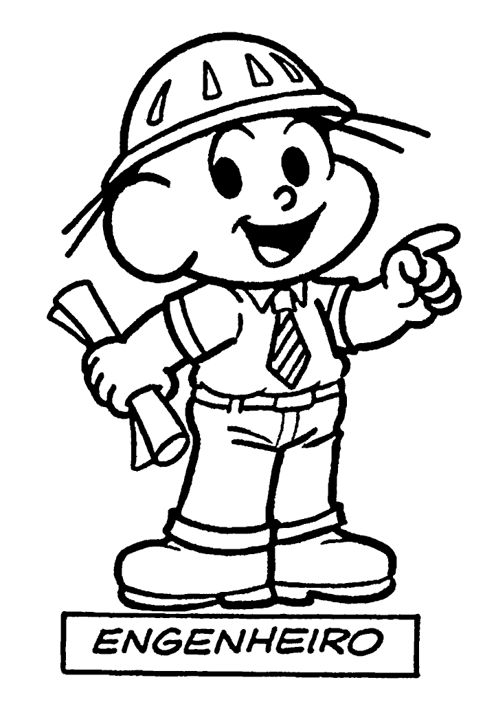 turma da monica para colorir