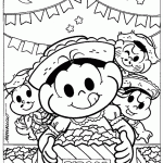 turma da monica para colorir