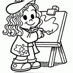 turma da monica para colorir