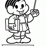 turma da monica para colorir