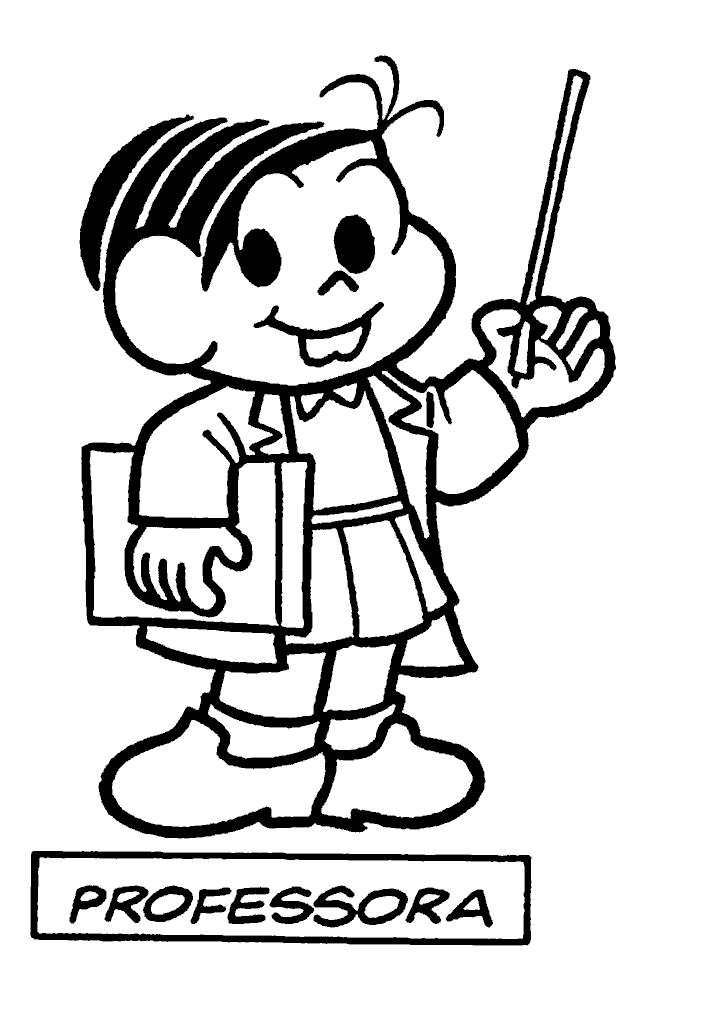 turma da monica para colorir