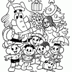 turma da monica para colorir