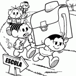 turma da monica para colorir
