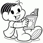 turma da monica para colorir