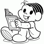 turma da monica para colorir