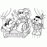turma da monica para colorir