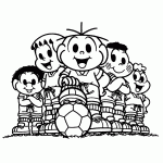 turma da monica para colorir
