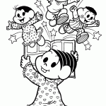 turma da monica para colorir
