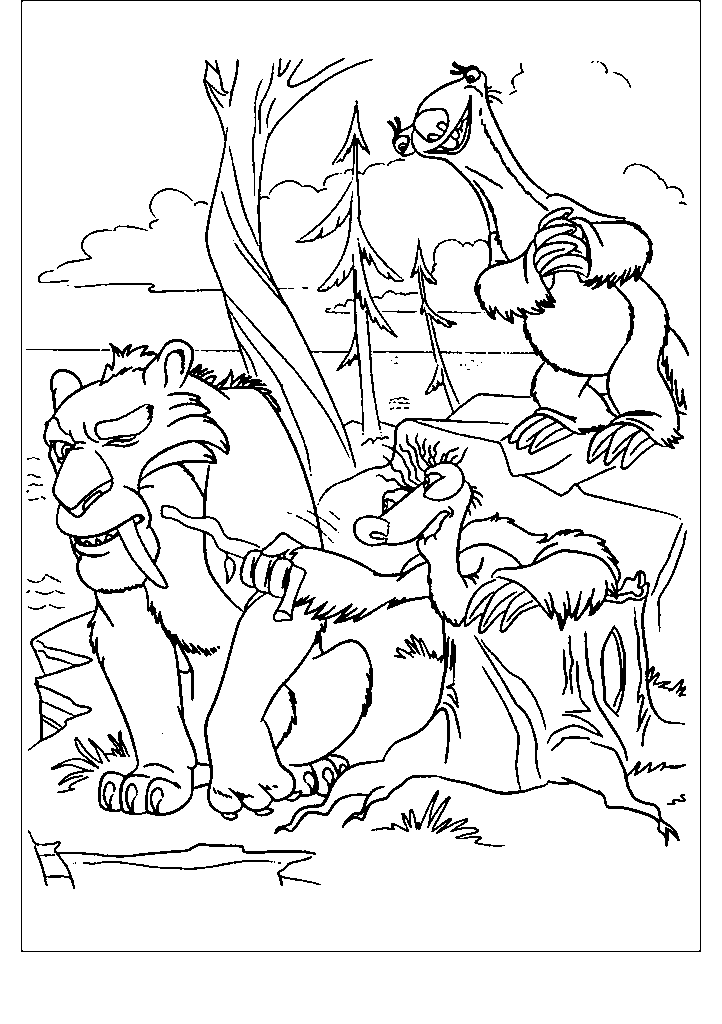 a era do gelo para colorir