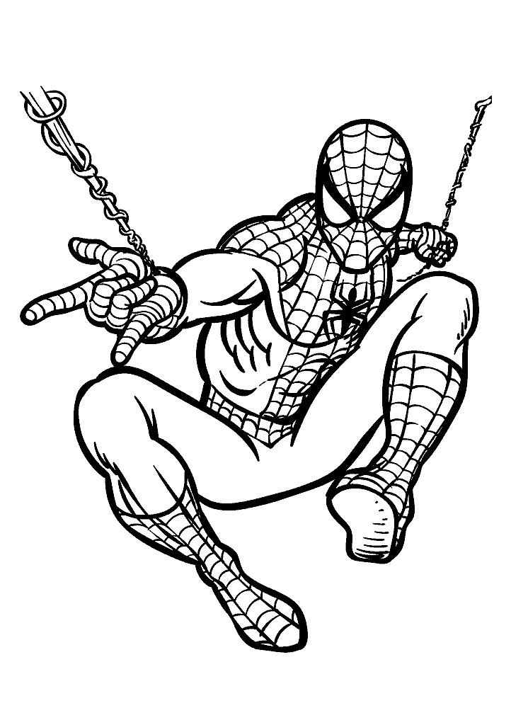 homem aranha para colorir