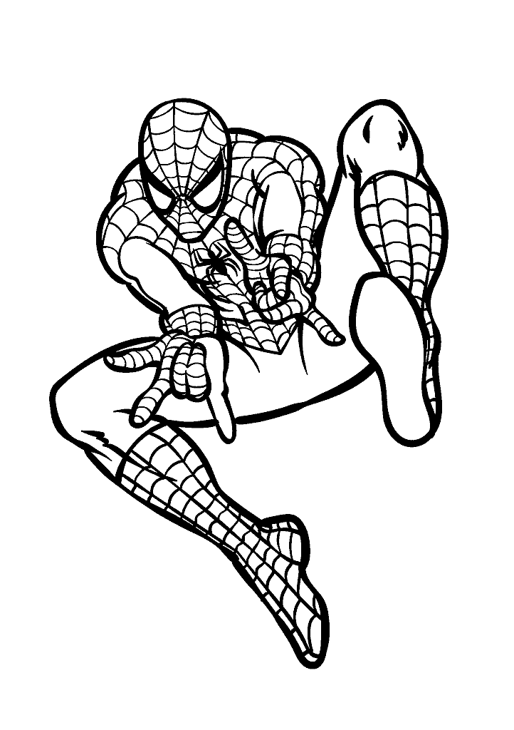 homem aranha para colorir