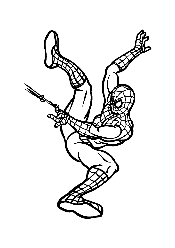 homem aranha para colorir