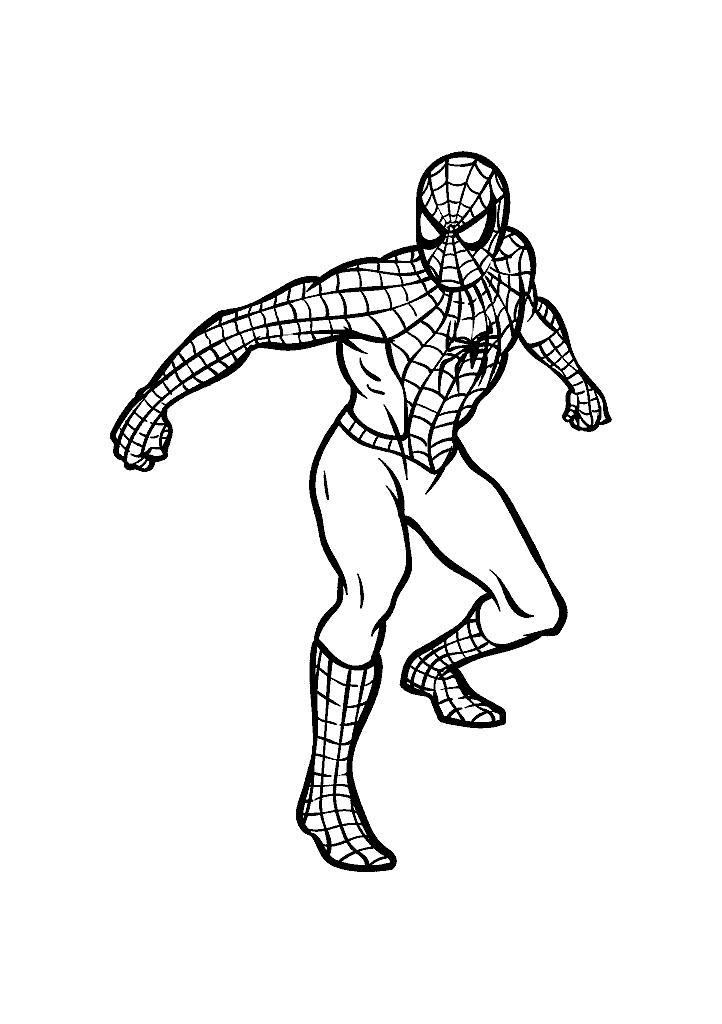 homem aranha para colorir