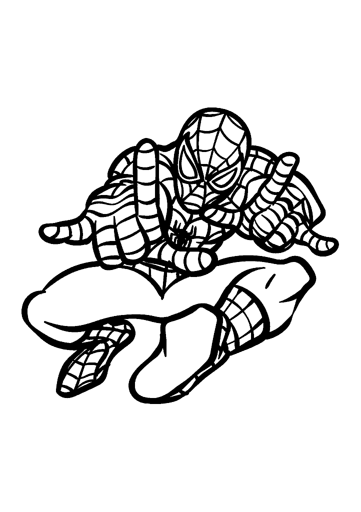 homem aranha para colorir
