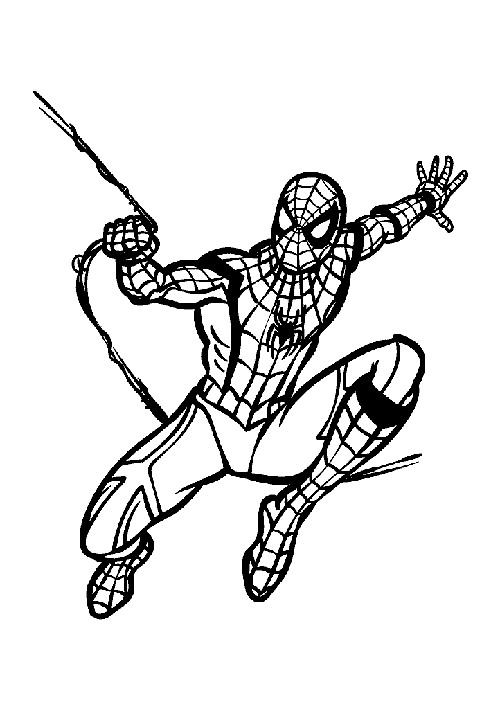 homem aranha para colorir