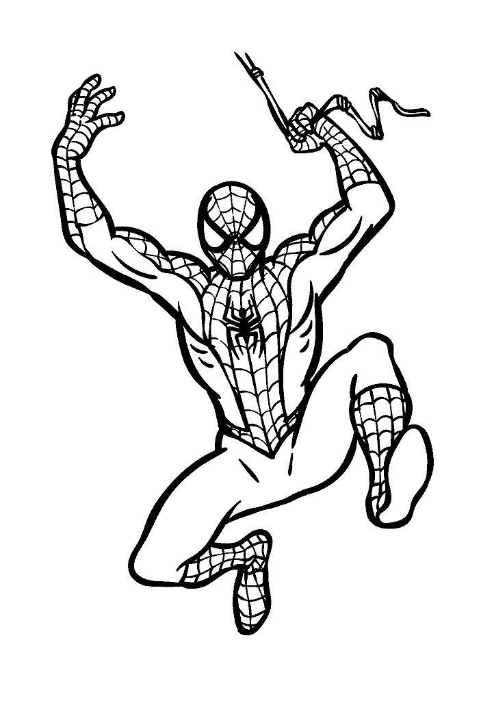 homem aranha para colorir