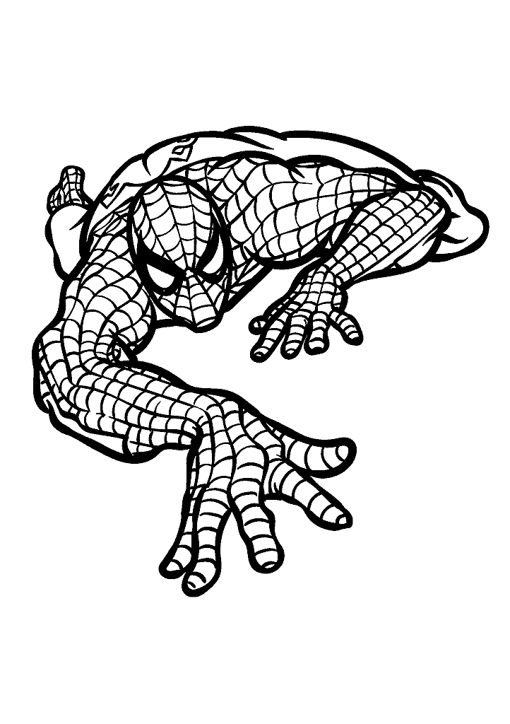 homem aranha para colorir