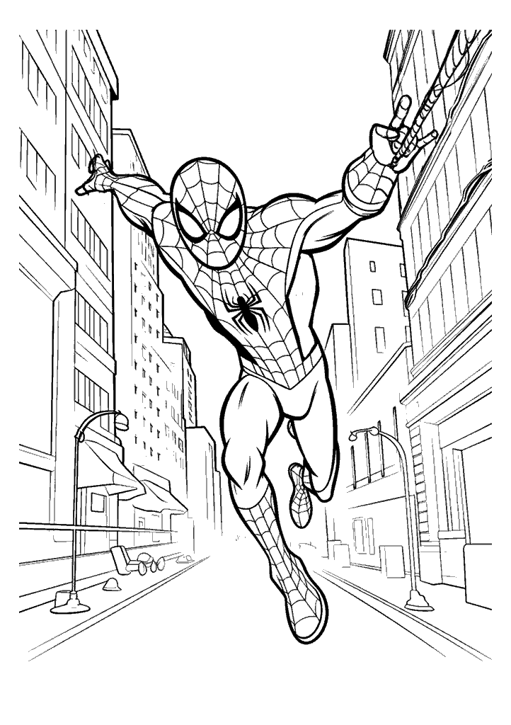 homem aranha para colorir